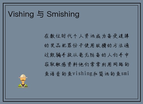 Vishing 与 Smishing 